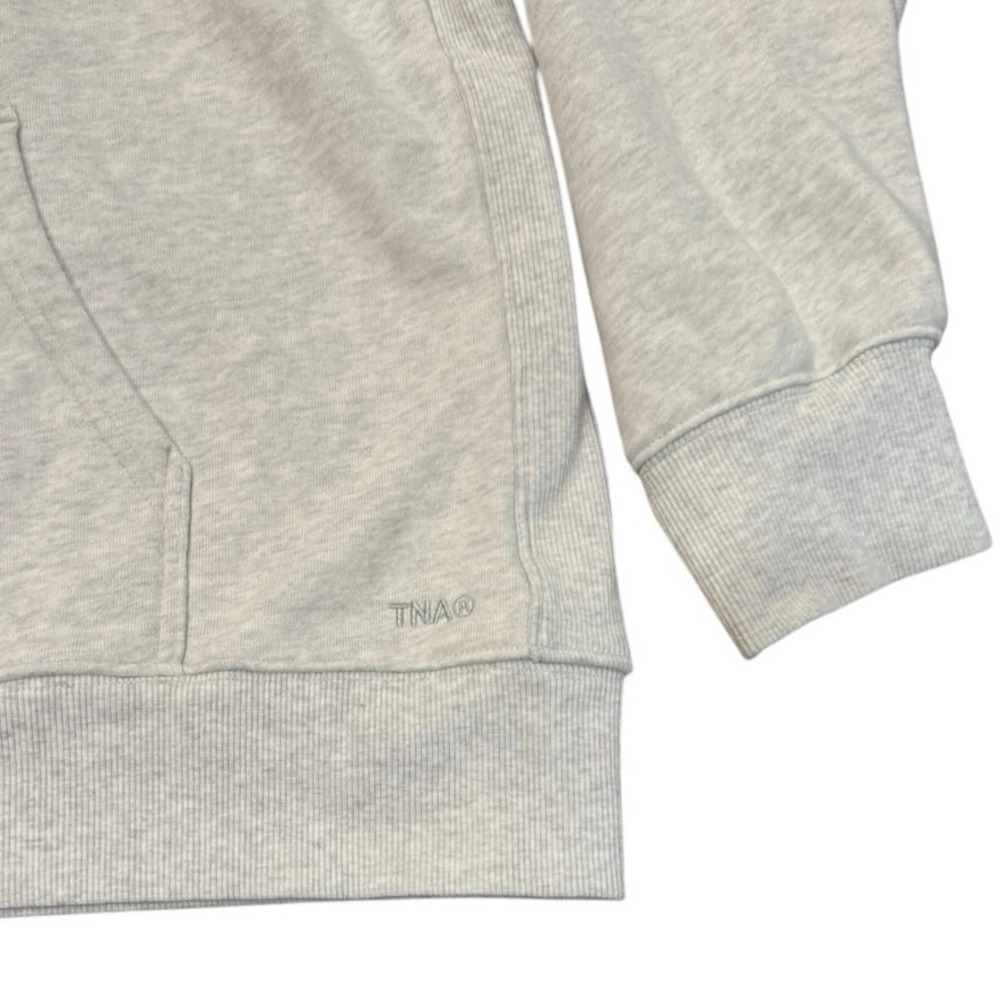 TNA Aritzia Gray Sweatfleece Terry Fleece Boyfriend Fit Hoodie Size XL - Picture 2 of 7